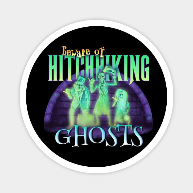 Hitchhiking Ghosts Magnet by Rosado